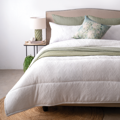 Picture of Chevron Comforter Set 3pc - White - Queen
