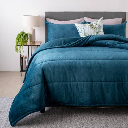 Picture of Chevron Comforter Set 3pc - Teal - Queen
