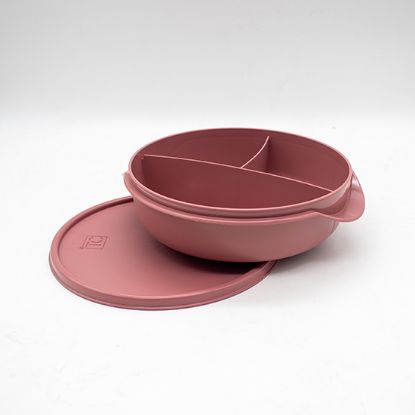 Picture of 3 Division Bowl with Lid 1Lt - Coral