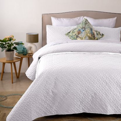 Picture of Cullinan Quilt Bed Set 3pc - White - Queen