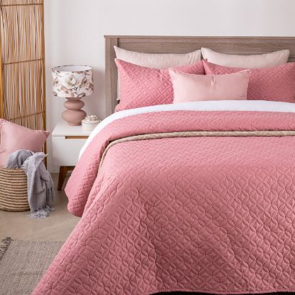 Picture of Cullinan Quilt Bed Set 3pc - Pink - Queen