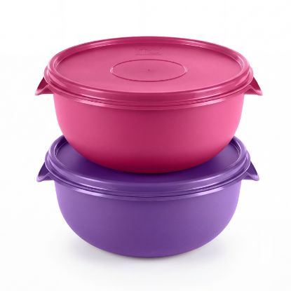 Picture of (2) Bowls with Lid 1,25Lt Petunia & Violet